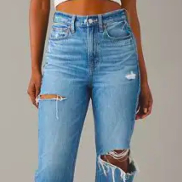 American Eagle Highest Rise 90s Boyfriend Denim Blue Jeans - Picture 1 of 8